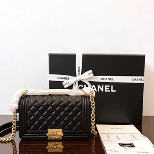 Chanel Boy Medium in Quilted Lambskin